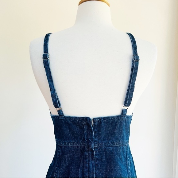 Madewell Denim Cami Midi Dress. Size 6 - Picture 8 of 12